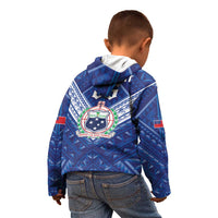 Toa Samoa Rugby Custom Kid Hoodie Samoan Pride With Tribal Pattern - Polynesian Pride