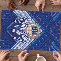 Toa Samoa Rugby Puzzle Samoan Pride With Tribal Pattern - Polynesian Pride
