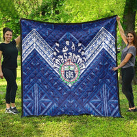 Toa Samoa Rugby Quilt Samoan Pride With Tribal Pattern - Polynesian Pride