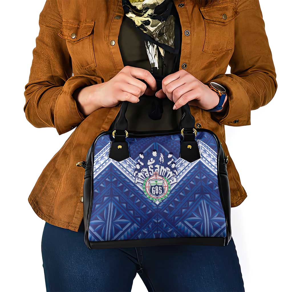 Toa Samoa Rugby Shoulder Handbag Samoan Pride With Tribal Pattern - Polynesian Pride