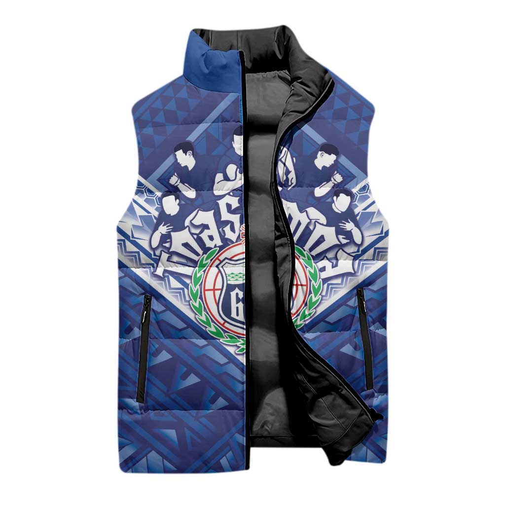 Toa Samoa Rugby Custom Sleeveless Puffer Jacket Samoan Pride With Tribal Pattern - Polynesian Pride