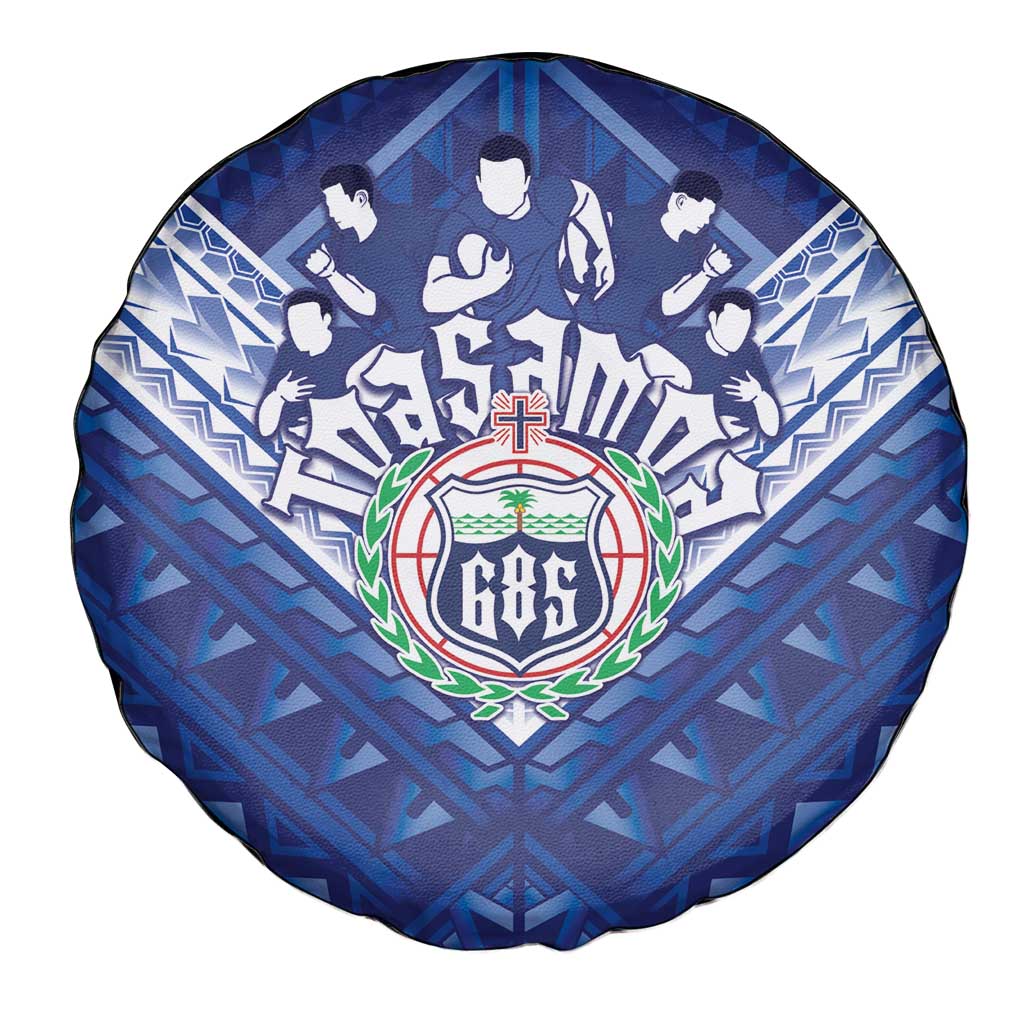 Toa Samoa Rugby Spare Tire Cover Samoan Pride With Tribal Pattern - Polynesian Pride