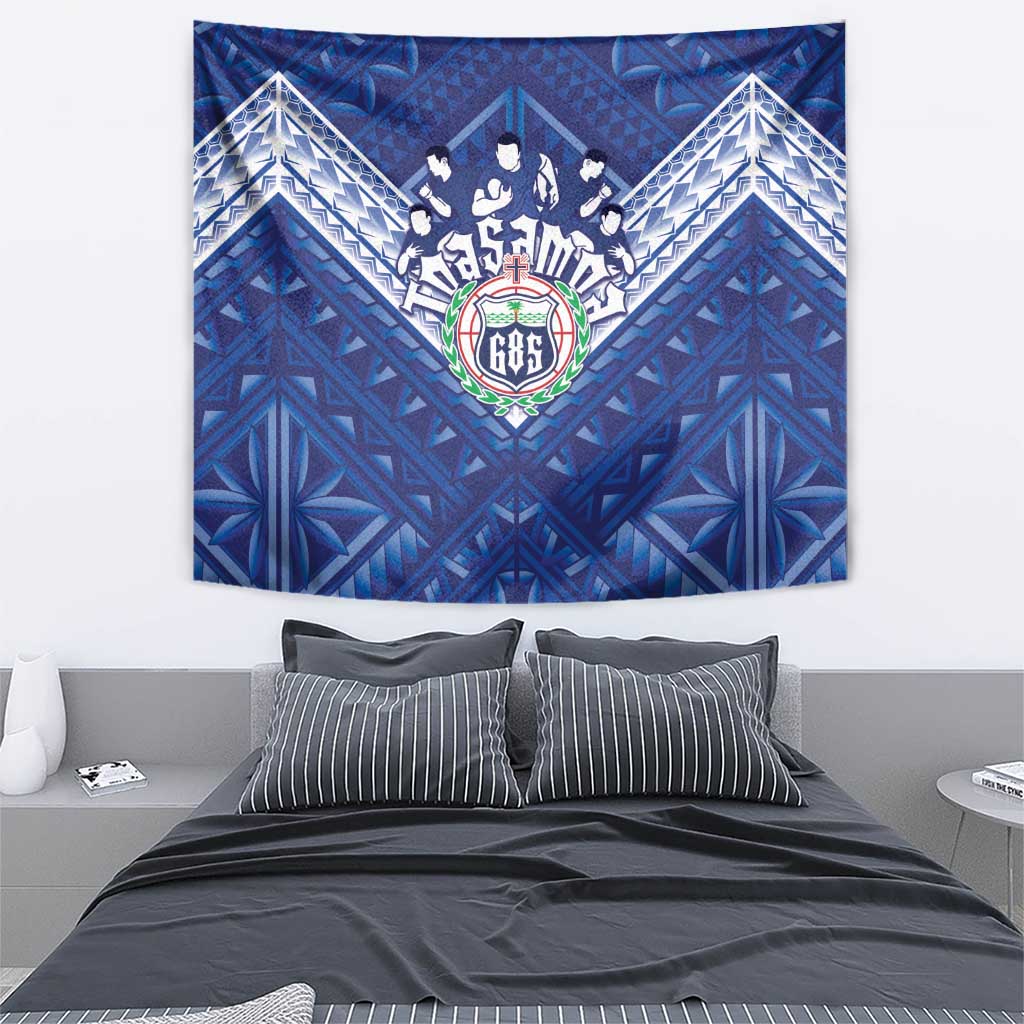 Toa Samoa Rugby Tapestry Samoan Pride With Tribal Pattern - Polynesian Pride