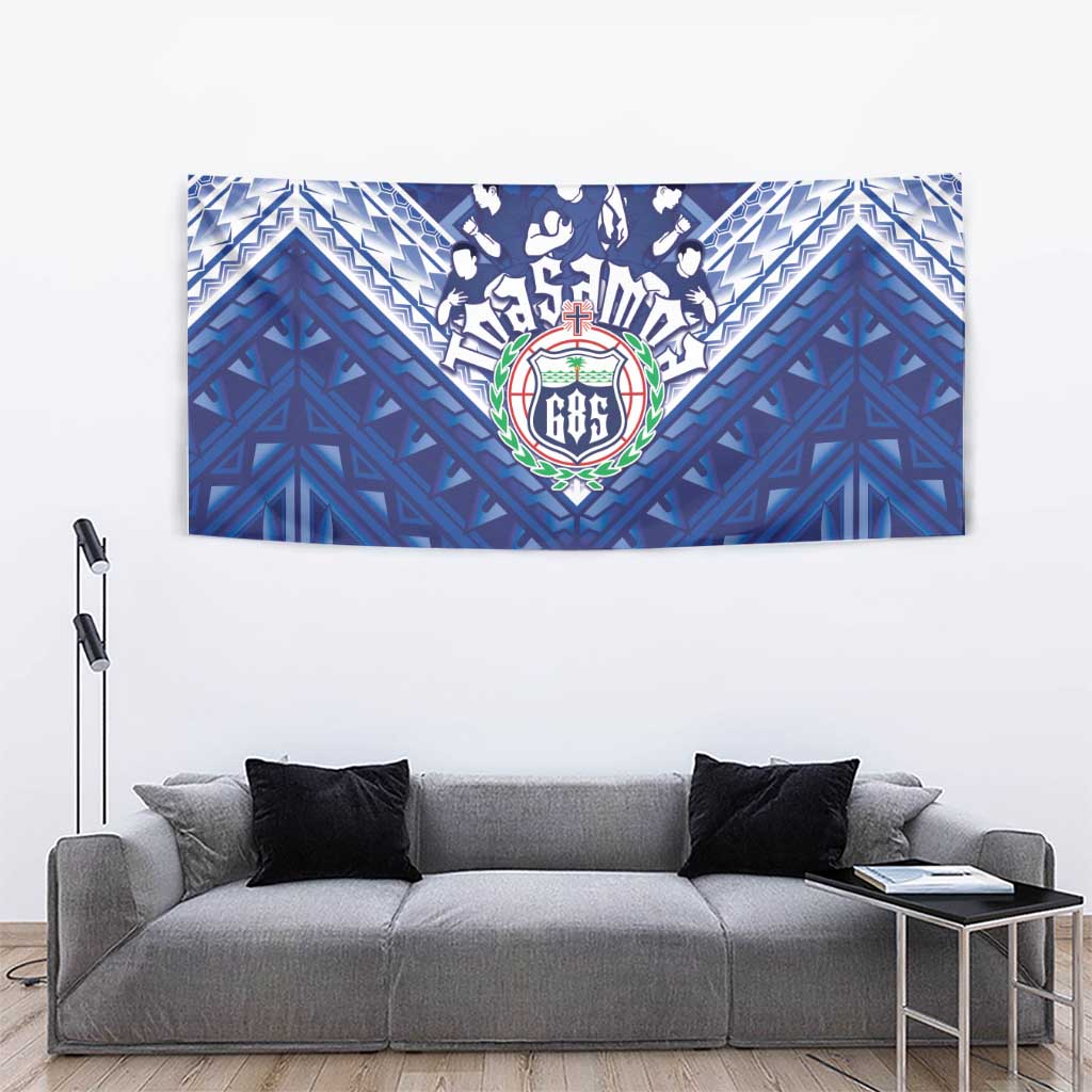 Toa Samoa Rugby Tapestry Samoan Pride With Tribal Pattern - Polynesian Pride