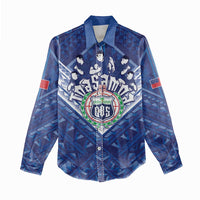Toa Samoa Rugby Custom Women Casual Shirt Samoan Pride With Tribal Pattern - Polynesian Pride