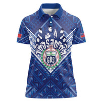 Toa Samoa Rugby Custom Women Polo Shirt Samoan Pride With Tribal Pattern - Polynesian Pride