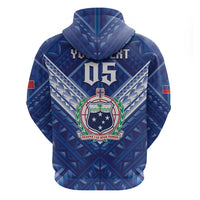 Toa Samoa Rugby Custom Zip Hoodie Samoan Pride With Tribal Pattern - Polynesian Pride