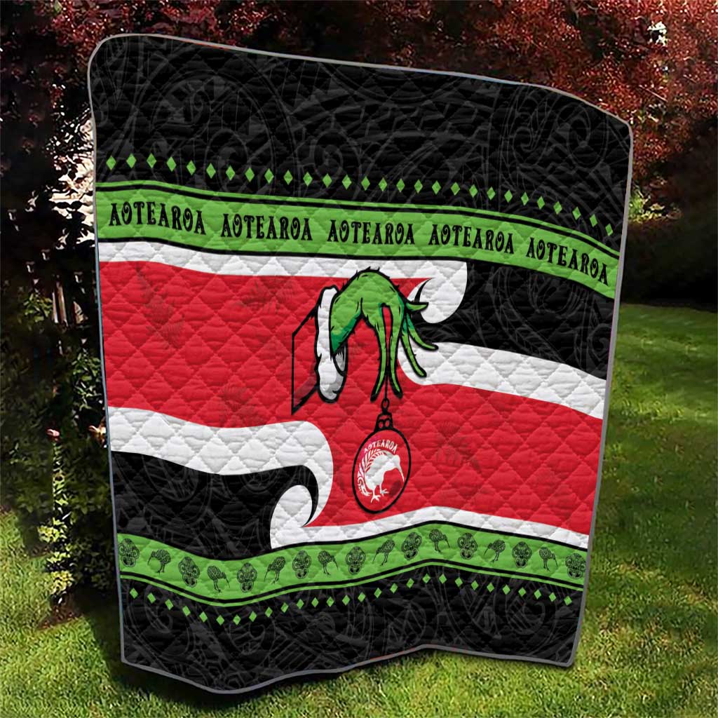 New Zealand Funny Christmas Quilt Maori Tiki