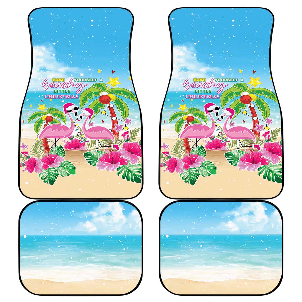 Hawaii Christmas Car Mats Deck The Palms Holiday Flamingos