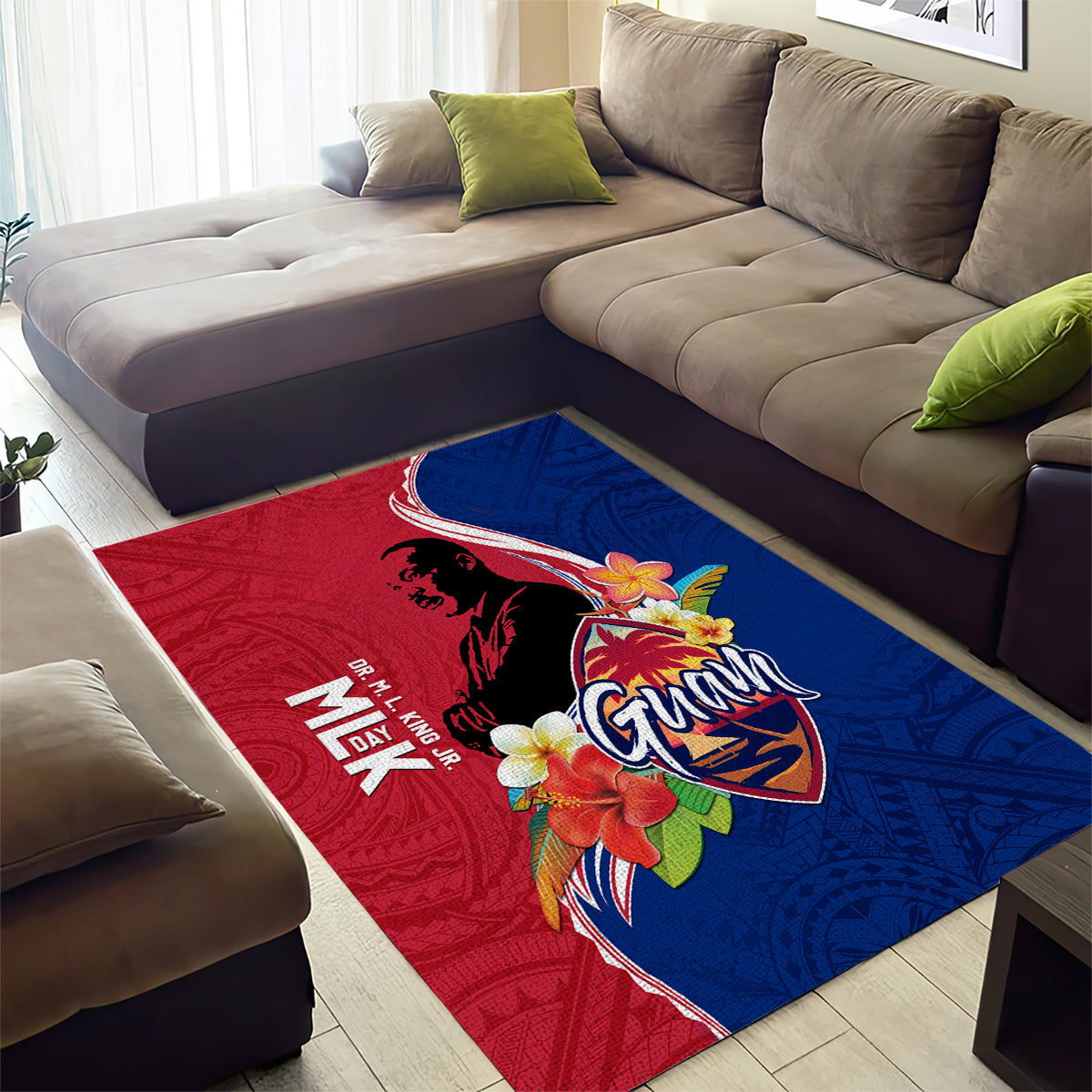 Guam Martin Luther King Jr Day Area Rug LT05 - Polynesian Pride
