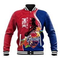 Guam Martin Luther King Jr Day Baseball Jacket LT05 Unisex Red - Polynesian Pride
