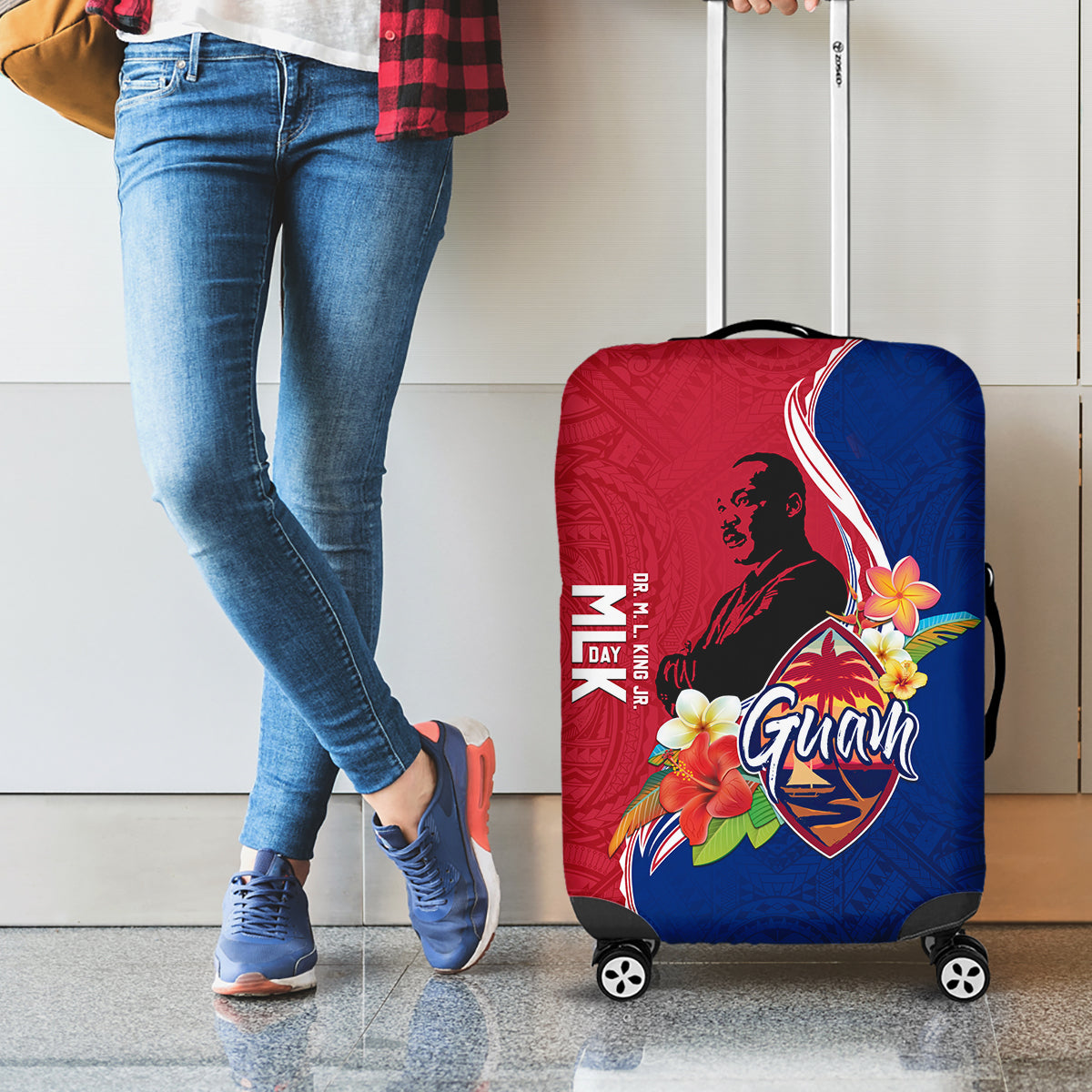 Guam Martin Luther King Jr Day Luggage Cover LT05 - Polynesian Pride