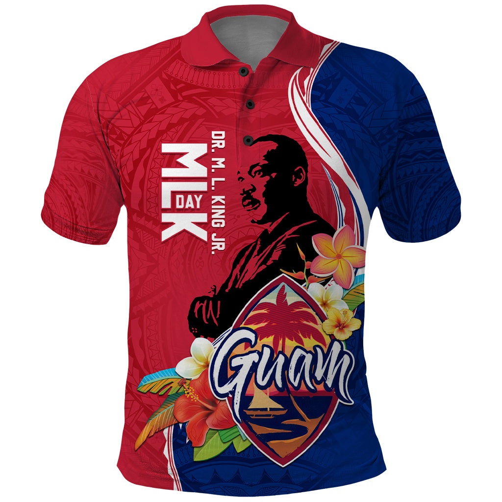 Guam Martin Luther King Jr Day Polo Shirt LT05 Red - Polynesian Pride