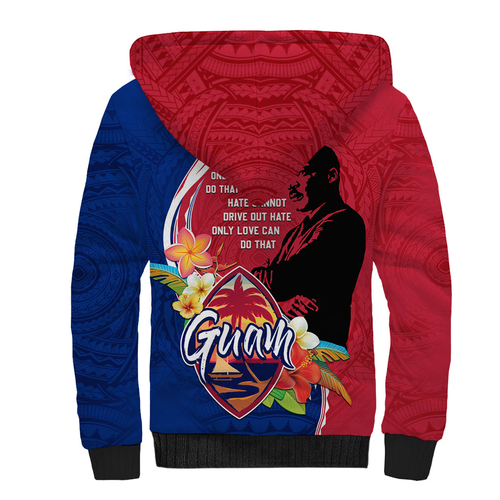 Guam Martin Luther King Jr Day Sherpa Hoodie LT05 - Polynesian Pride