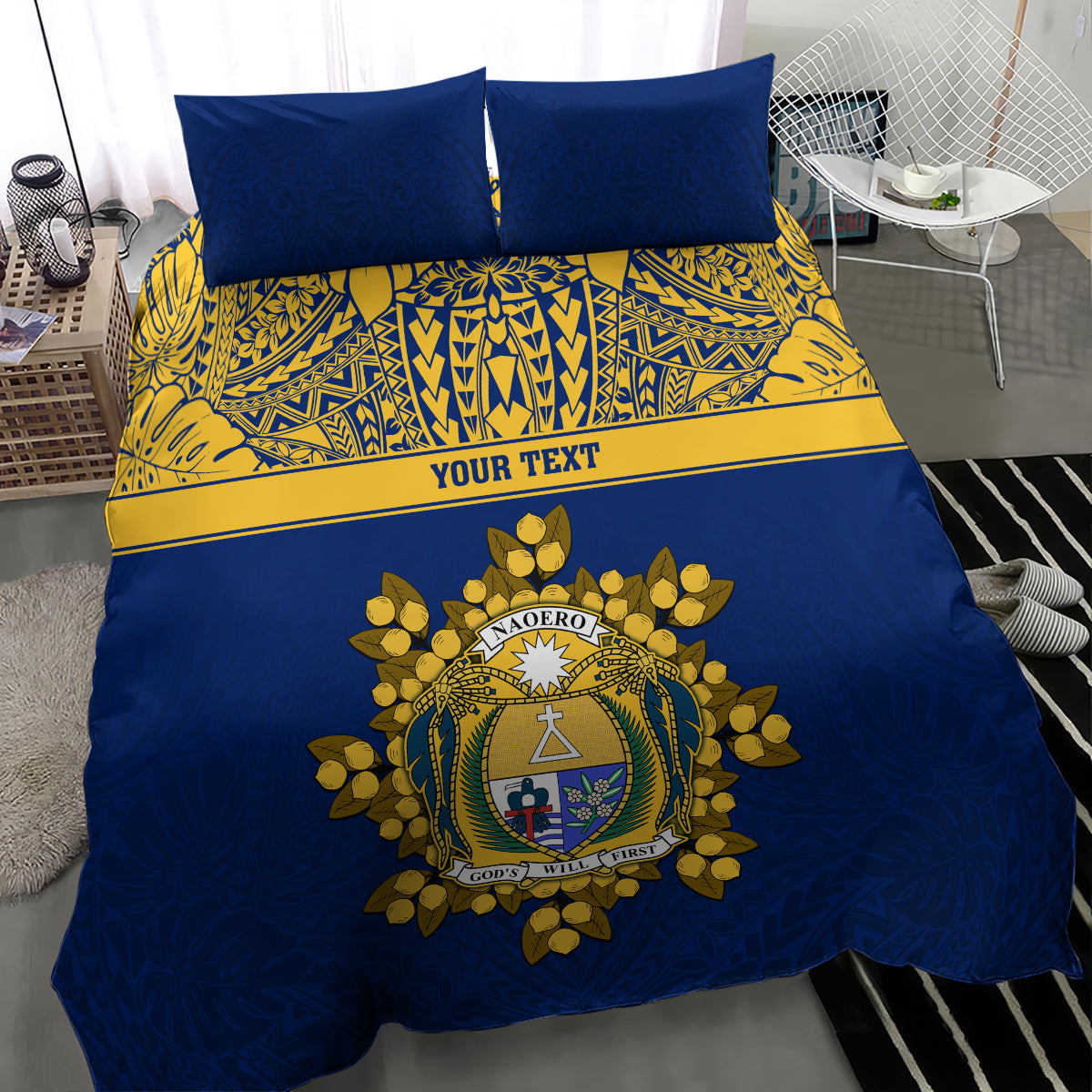 Repubrikin Naoero Independence Day Bedding Set Tamanu With Coat Of Arms LT05 - Polynesian Pride