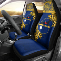 Personalised Repubrikin Naoero Independence Day Car Seat Cover Tamanu With Coat Of Arms LT05 - Polynesian Pride