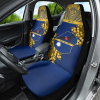 Personalised Repubrikin Naoero Independence Day Car Seat Cover Tamanu With Coat Of Arms LT05 - Polynesian Pride