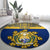 Repubrikin Naoero Independence Day Round Carpet Tamanu With Coat Of Arms LT05 - Polynesian Pride