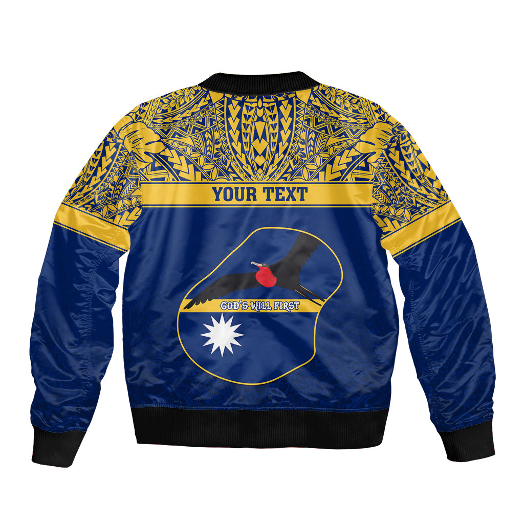 Personalised Repubrikin Naoero Independence Day Sleeve Zip Bomber Jacket Tamanu With Coat Of Arms LT05 - Polynesian Pride