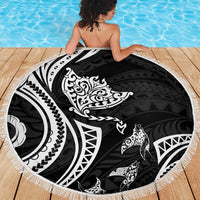 Hawaii Manta Ray Beach Blanket Polynesian Art Tattoo