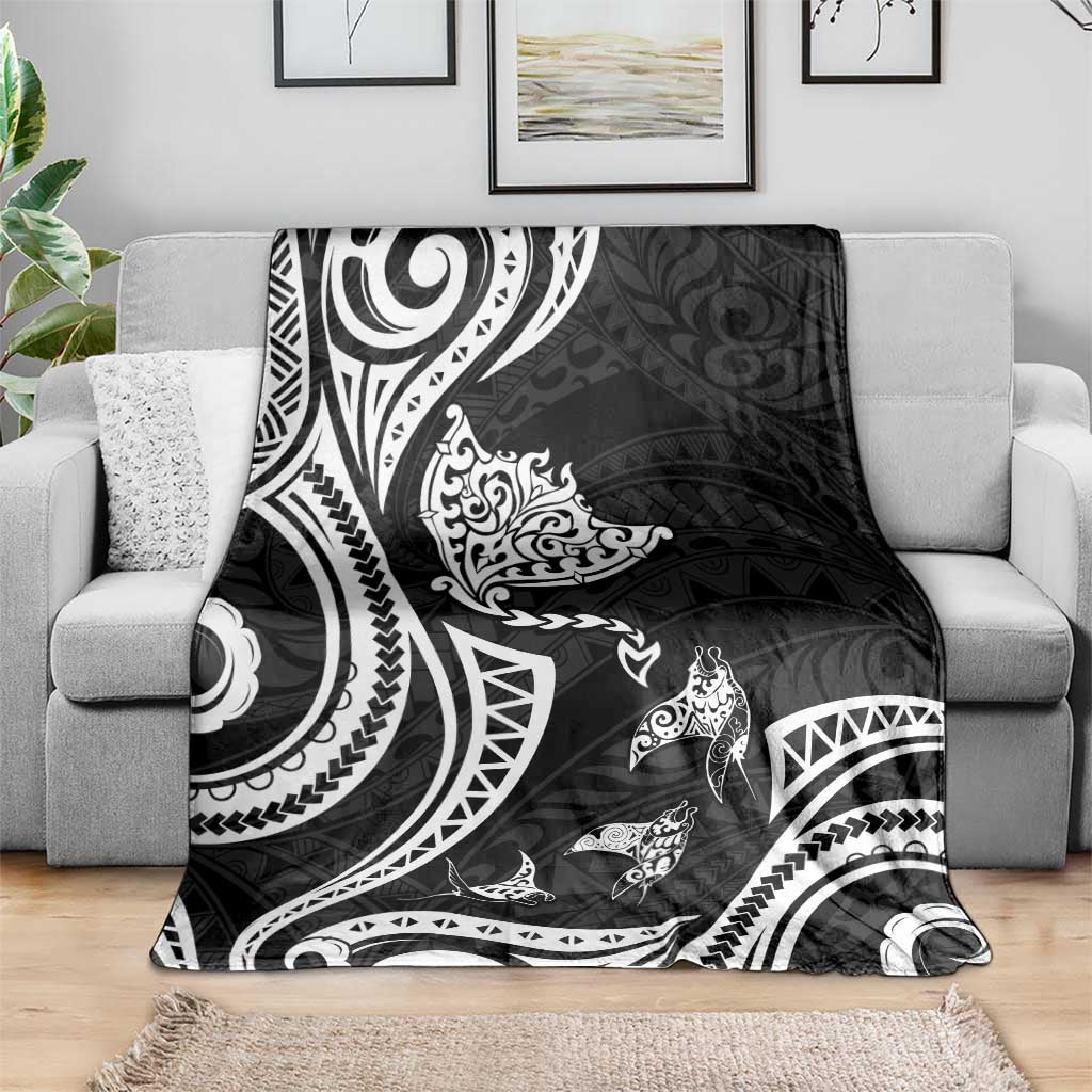 Hawaii Manta Ray Blanket Polynesian Art Tattoo