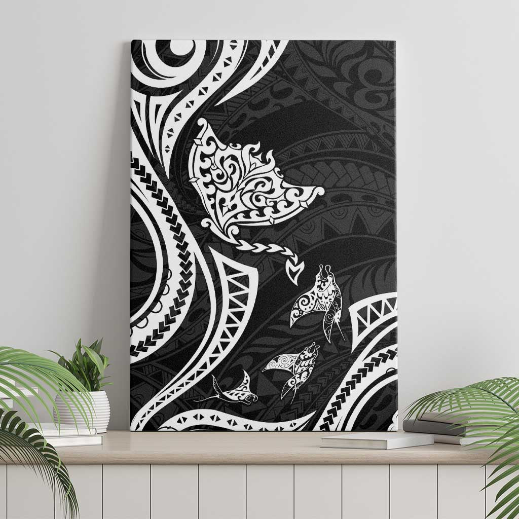 Hawaii Manta Ray Canvas Wall Art Polynesian Art Tattoo