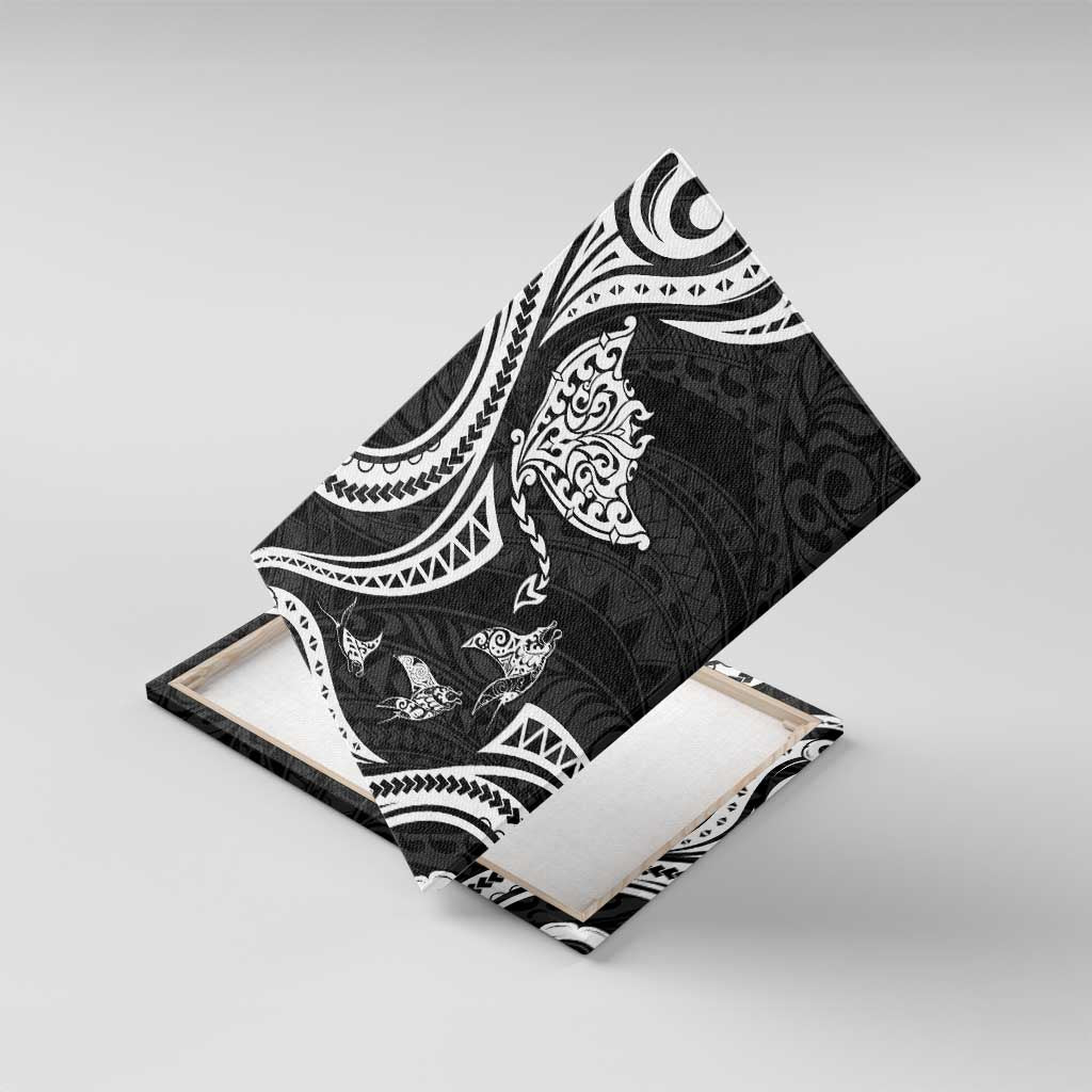 Hawaii Manta Ray Canvas Wall Art Polynesian Art Tattoo
