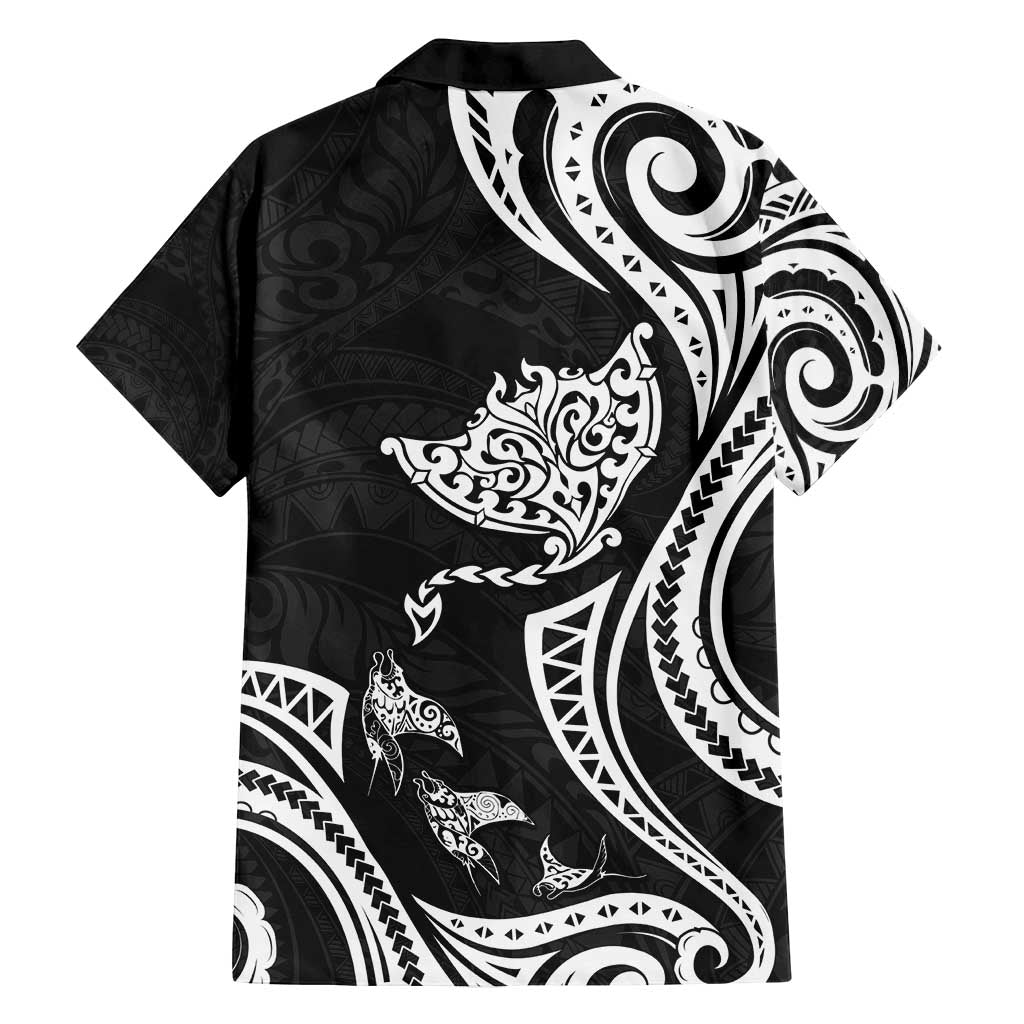 Hawaii Manta Ray Family Matching Summer Maxi Dress and Hawaiian Shirt Polynesian Art Tattoo LT05 - Polynesian Pride