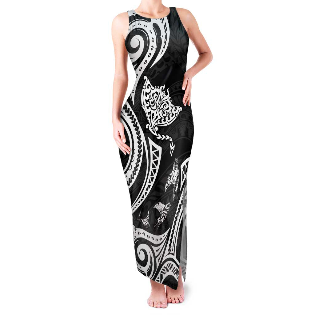 Hawaii Manta Ray Family Matching Tank Maxi Dress and Hawaiian Shirt Polynesian Art Tattoo