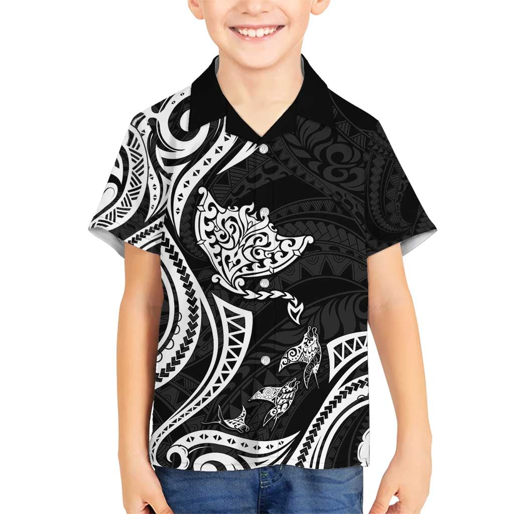 Hawaii Manta Ray Family Matching Tank Maxi Dress and Hawaiian Shirt Polynesian Art Tattoo