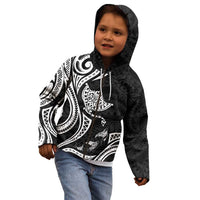 Hawaii Manta Ray Kid Hoodie Polynesian Art Tattoo
