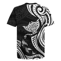 Hawaii Manta Ray Rugby Jersey Polynesian Art Tattoo
