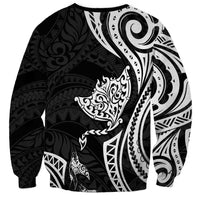 Hawaii Manta Ray Sweatshirt Polynesian Art Tattoo