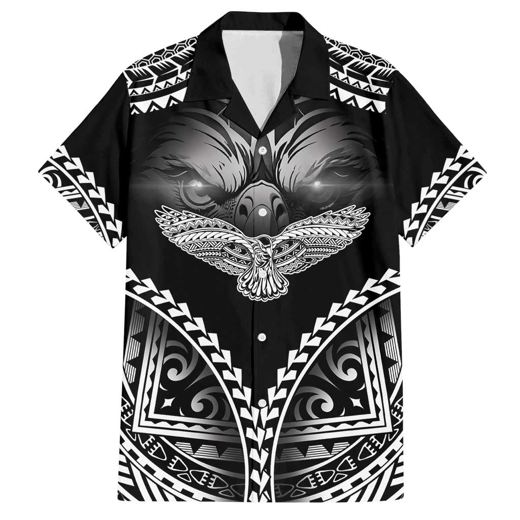 Hawaiian Hawk Family Matching Tank Maxi Dress and Hawaiian Shirt Polynesian Pattern Style
