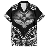 Hawaiian Hawk Family Matching Tank Maxi Dress and Hawaiian Shirt Polynesian Pattern Style