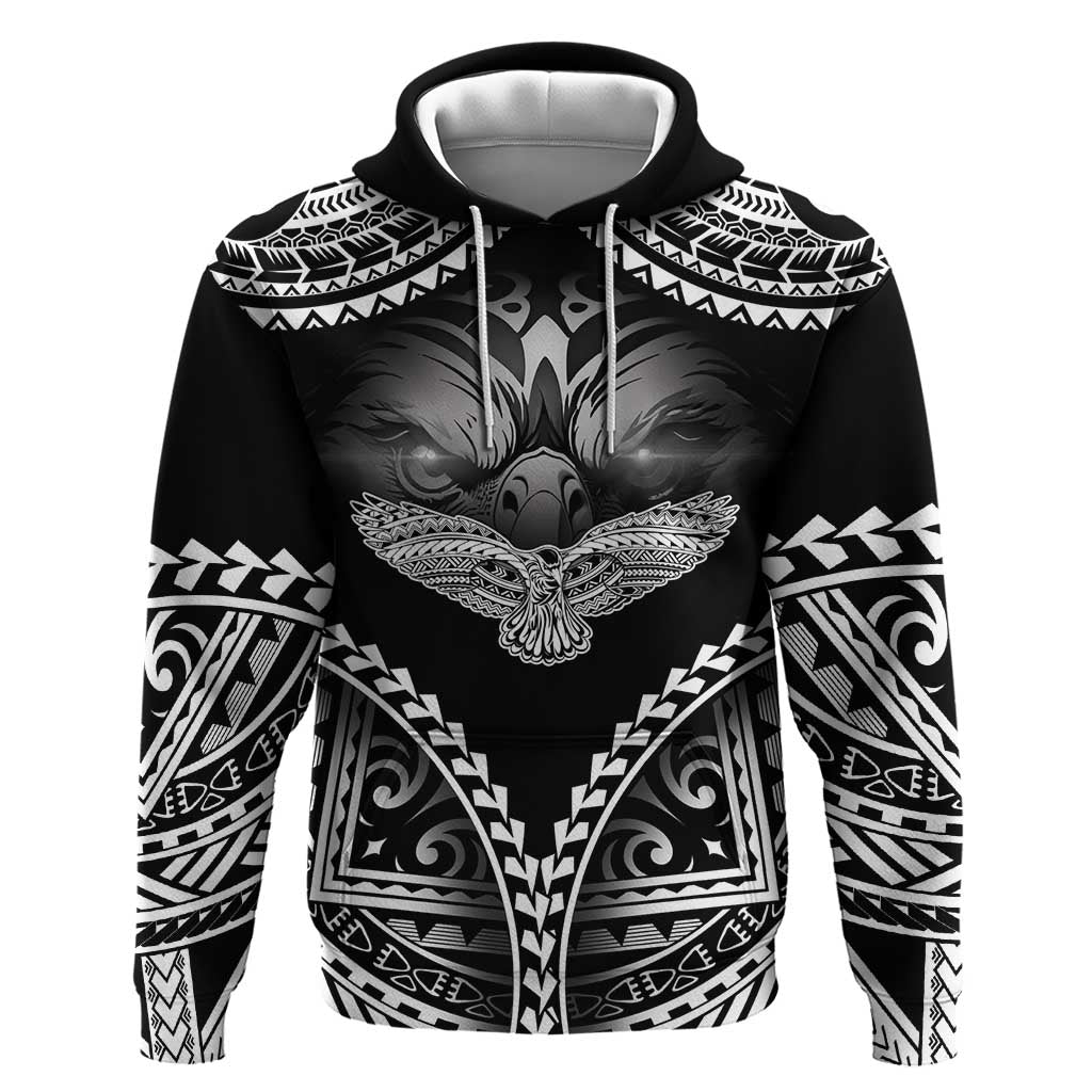 Hawaiian Hawk Zip Hoodie Polynesian Pattern Style