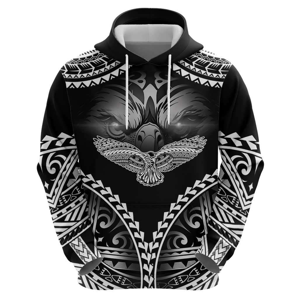 Hawaiian Hawk Zip Hoodie Polynesian Pattern Style