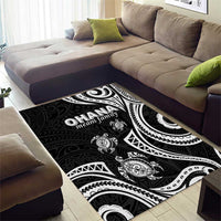 Hawaii Ohana Means Family Area Rug Sea Turtle Polynesian Style