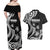 Hawaii Ohana Means Family Couples Matching Off Shoulder Maxi Dress and Hawaiian Shirt Sea Turtle Polynesian Style