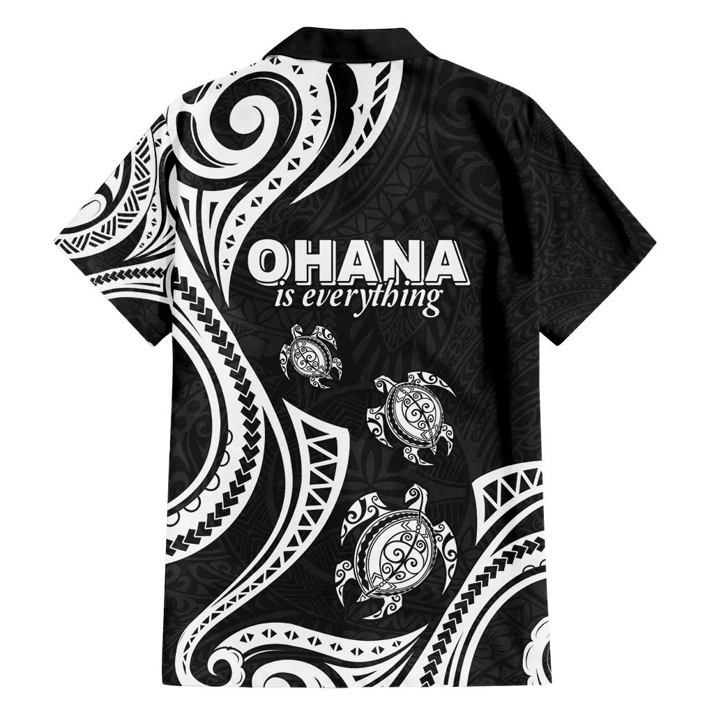 Hawaii Ohana Means Family Family Matching Off Shoulder Maxi Dress and Hawaiian Shirt Sea Turtle Polynesian Style