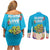 Ohana Hawaii Couples Matching Off Shoulder Short Dress and Long Sleeve Button Shirt Kawaii Family Turtle