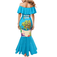 Ohana Hawaii Family Matching Mermaid Dress and Hawaiian Shirt Kawaii Family Turtle