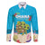 Ohana Hawaii Family Matching Off The Shoulder Long Sleeve Dress and Hawaiian Shirt Kawaii Family Turtle