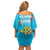 Ohana Hawaii Family Matching Off Shoulder Short Dress and Hawaiian Shirt Kawaii Family Turtle
