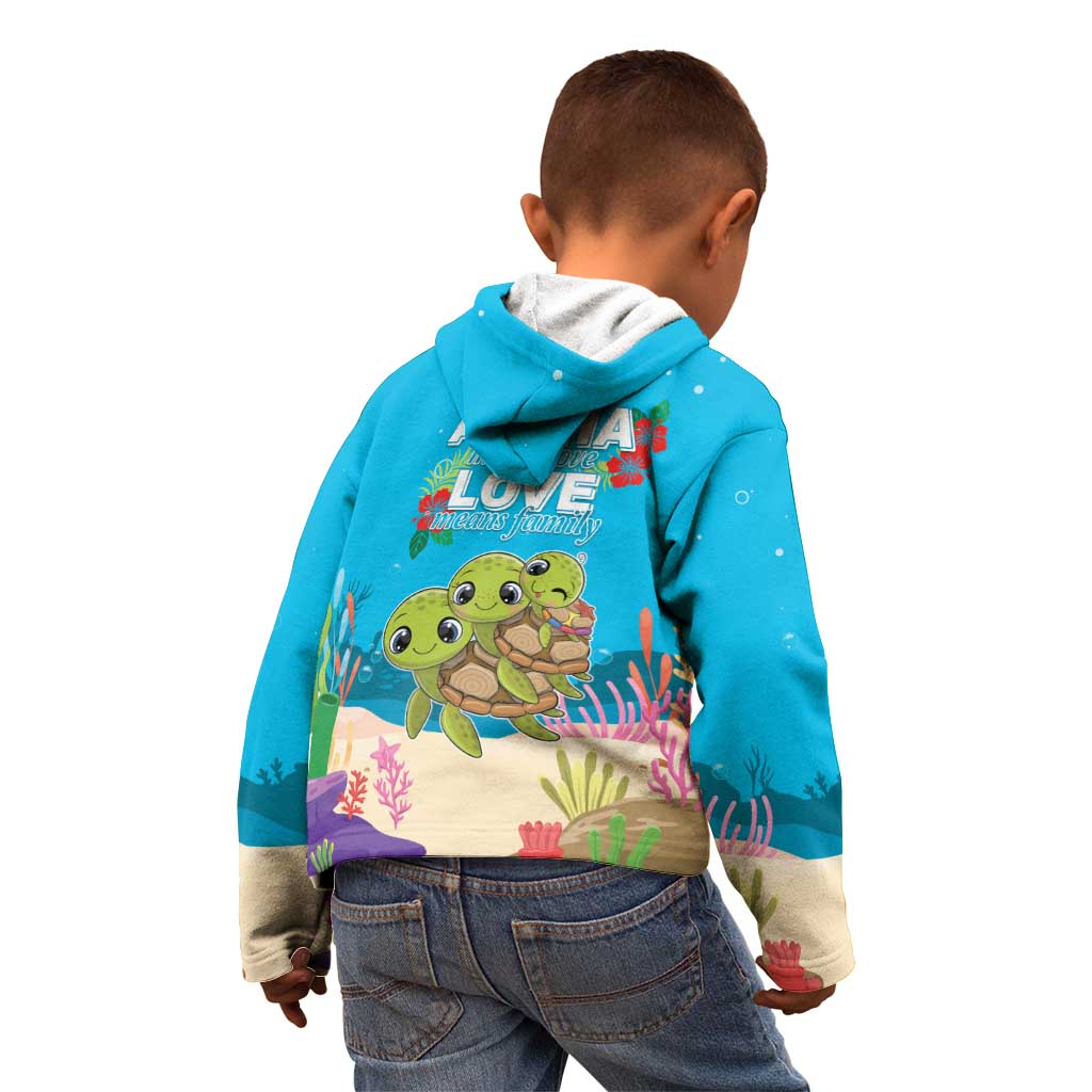 Ohana Hawaii Kid Hoodie Kawaii Family Turtle