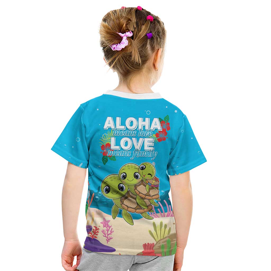 Ohana Hawaii Kid T Shirt Kawaii Family Turtle