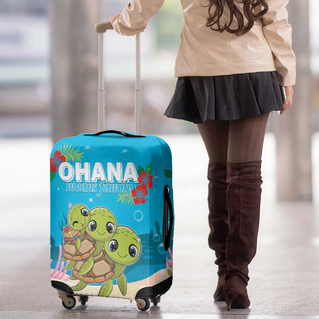 Ohana Hawaii Luggage Cover Kawaii Family Turtle