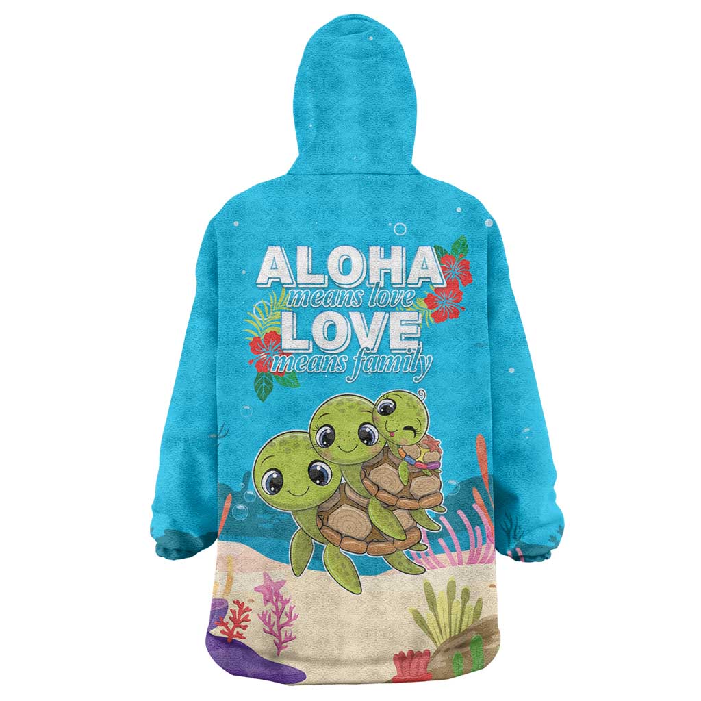 Ohana Hawaii Wearable Blanket Hoodie Kawaii Family Turtle