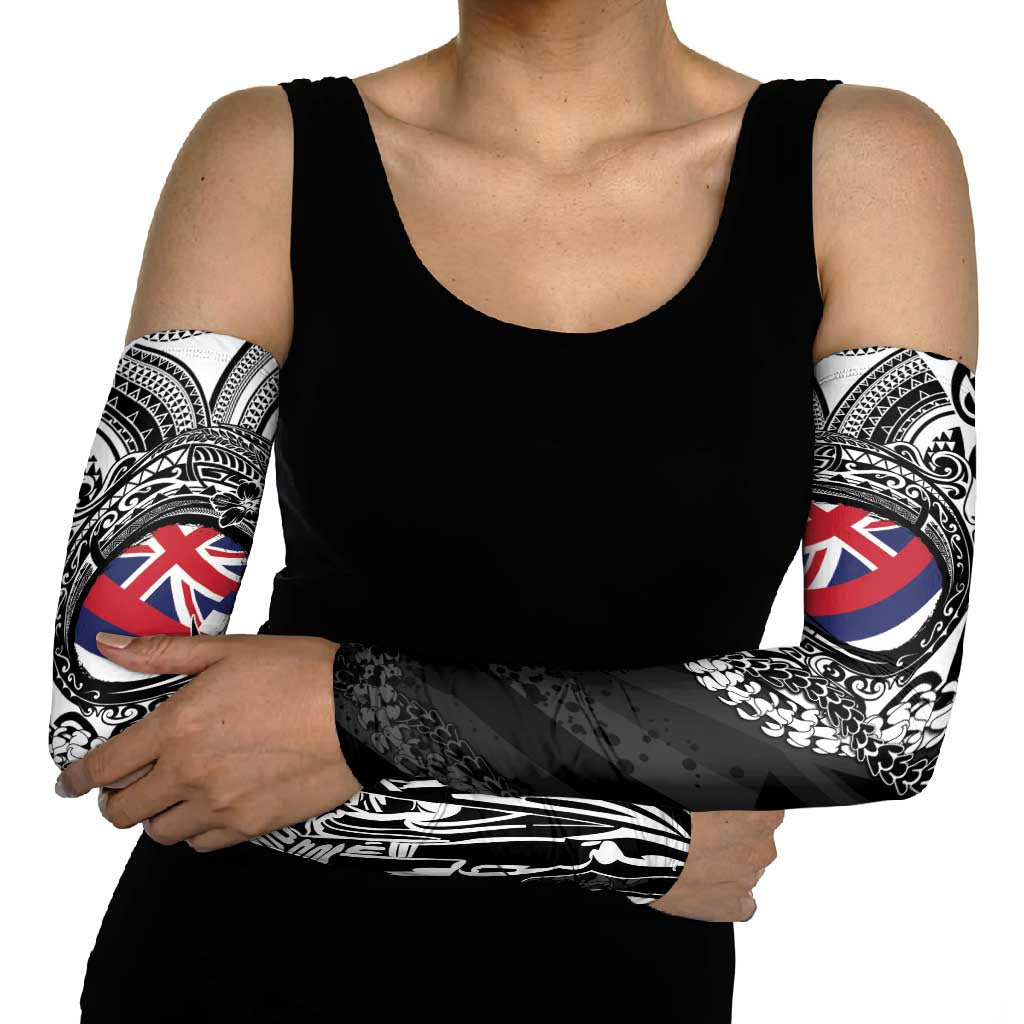 Hawaii King Flag Arm Sleeves Hawaiian Maile Lei - Polynesian Pride