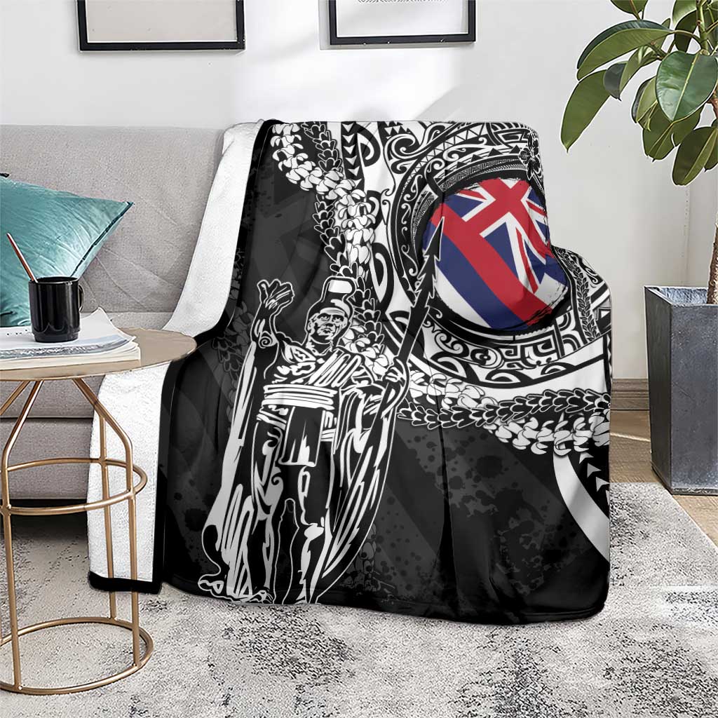 Hawaii King Flag Blanket Hawaiian Maile Lei - Polynesian Pride